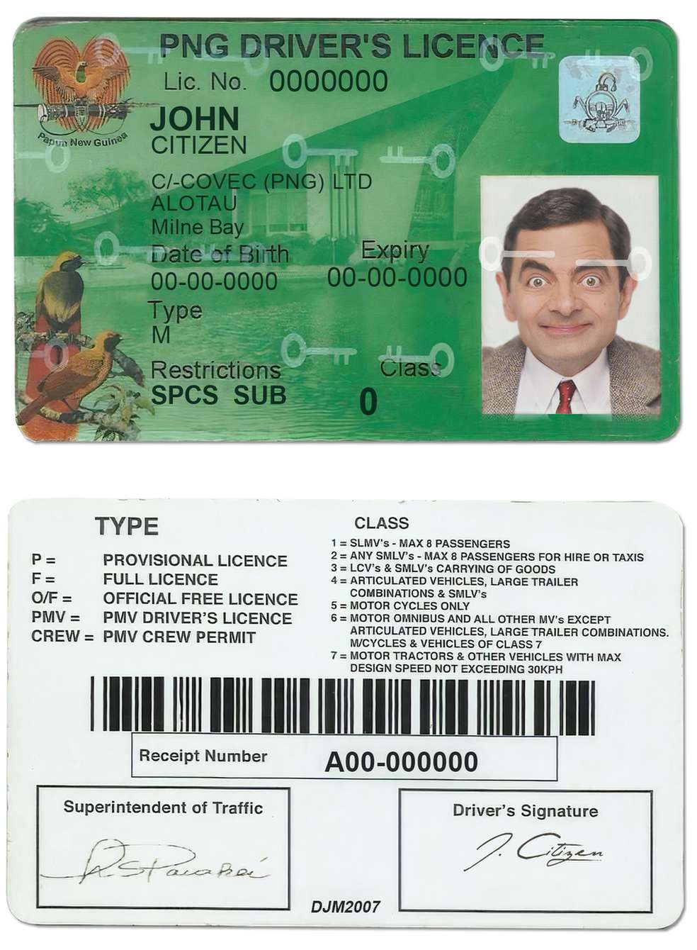 download Papua New Guinea driving license  2020 – present